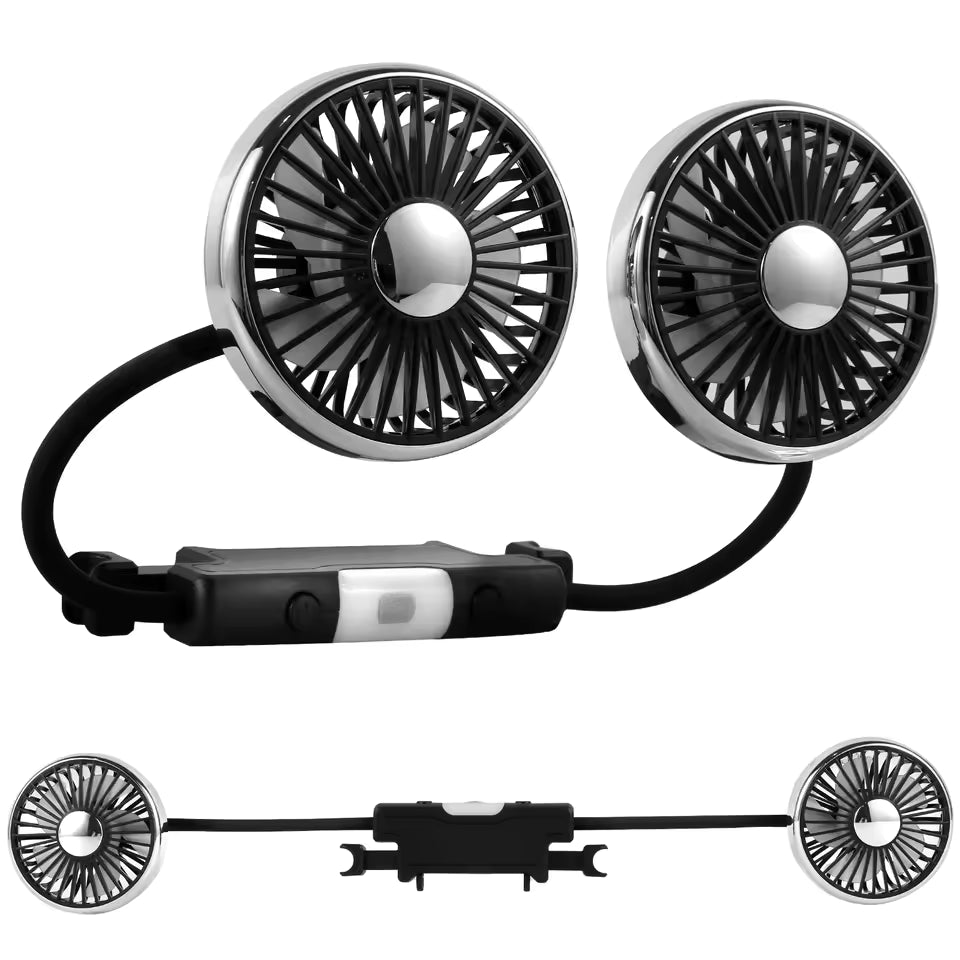 Dual Head Car Fan
