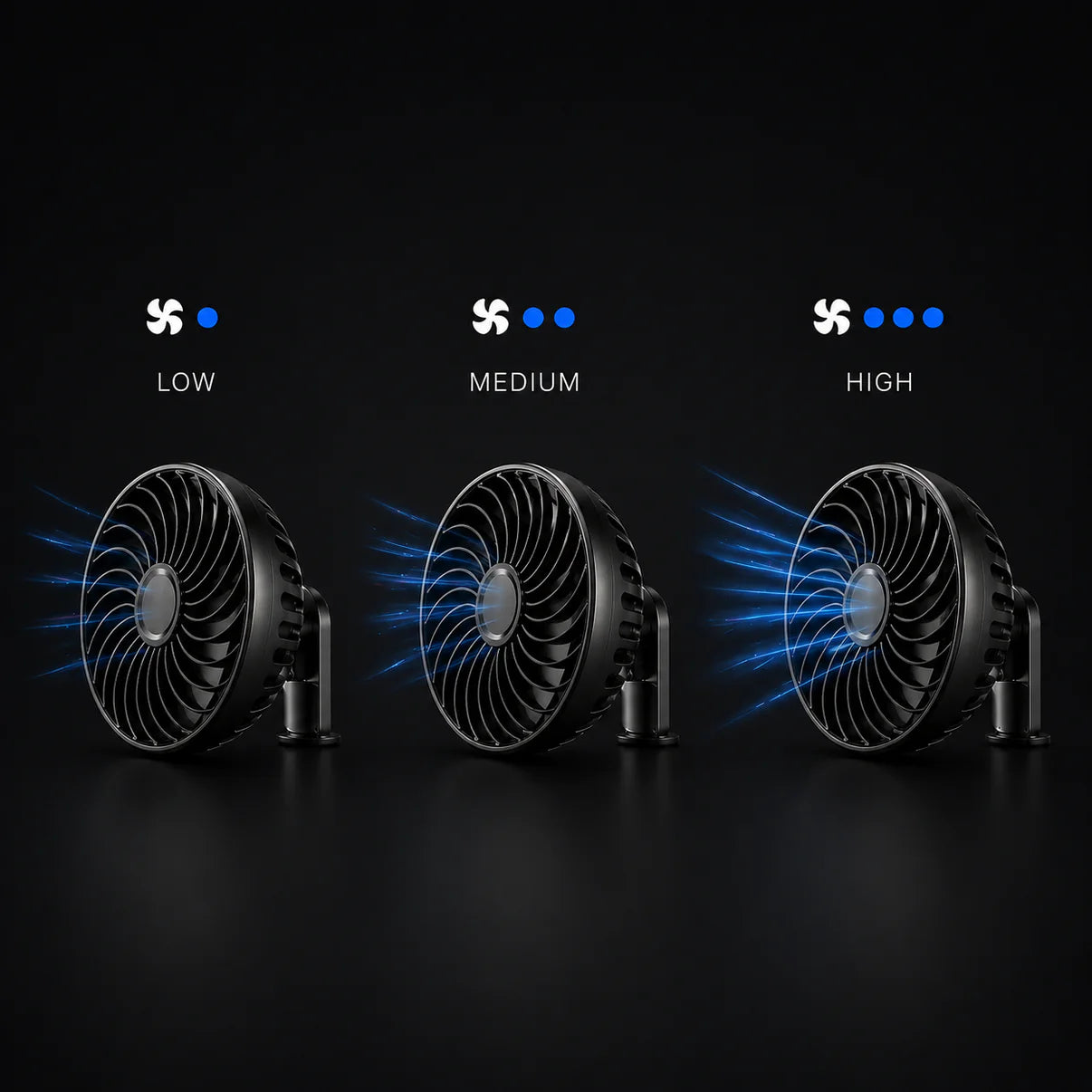 360° Clip-On Car Fan