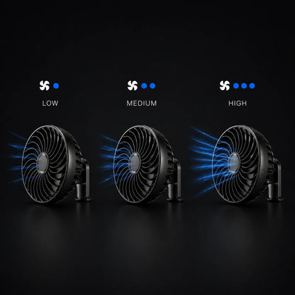 360° Clip-On Car Fan