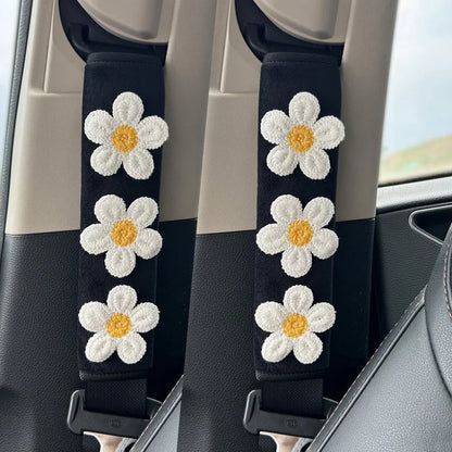 Daisy Bloom Seat Belt Covers (2-Pack)