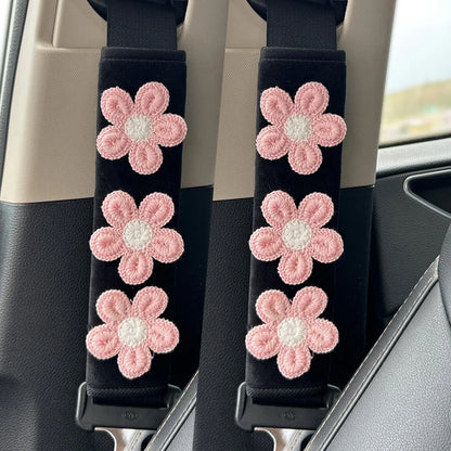 Daisy Bloom Seat Belt Covers (2-Pack)
