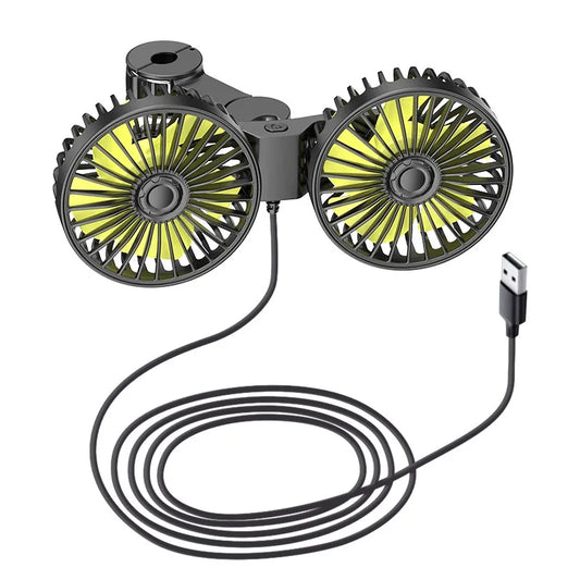 Rear Seat Car Fan – 3-Speed USB Air Circulator